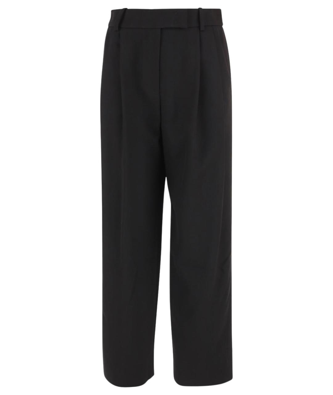 GIORGIO ARMANI Черные шелковые прямые брюки, фото 1