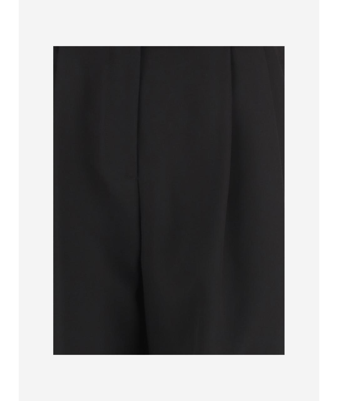 GIORGIO ARMANI Черные шелковые прямые брюки, фото 3