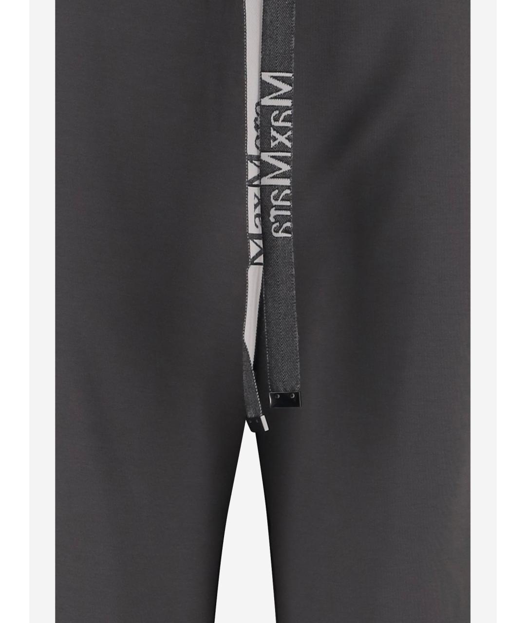 'S MAX MARA Серые хлопковые прямые брюки, фото 3