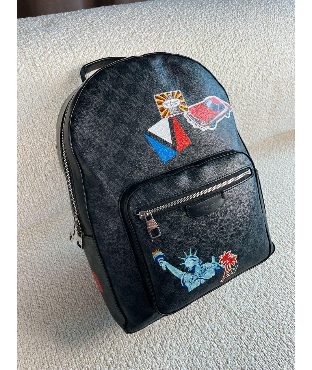 LOUIS VUITTON Антрацитовый рюкзак, фото 2