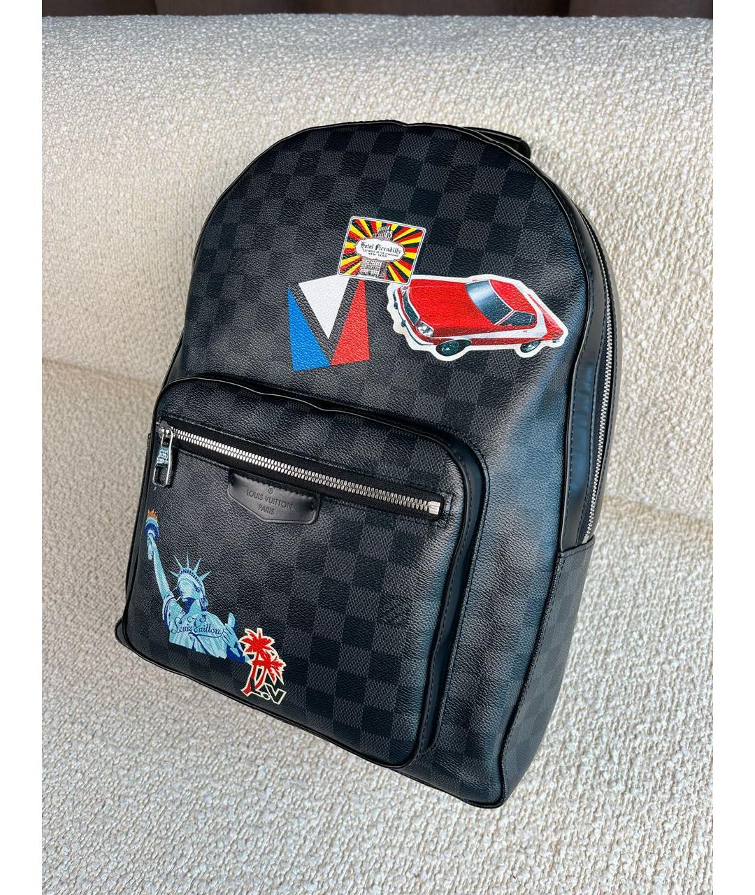 LOUIS VUITTON Антрацитовый рюкзак, фото 5