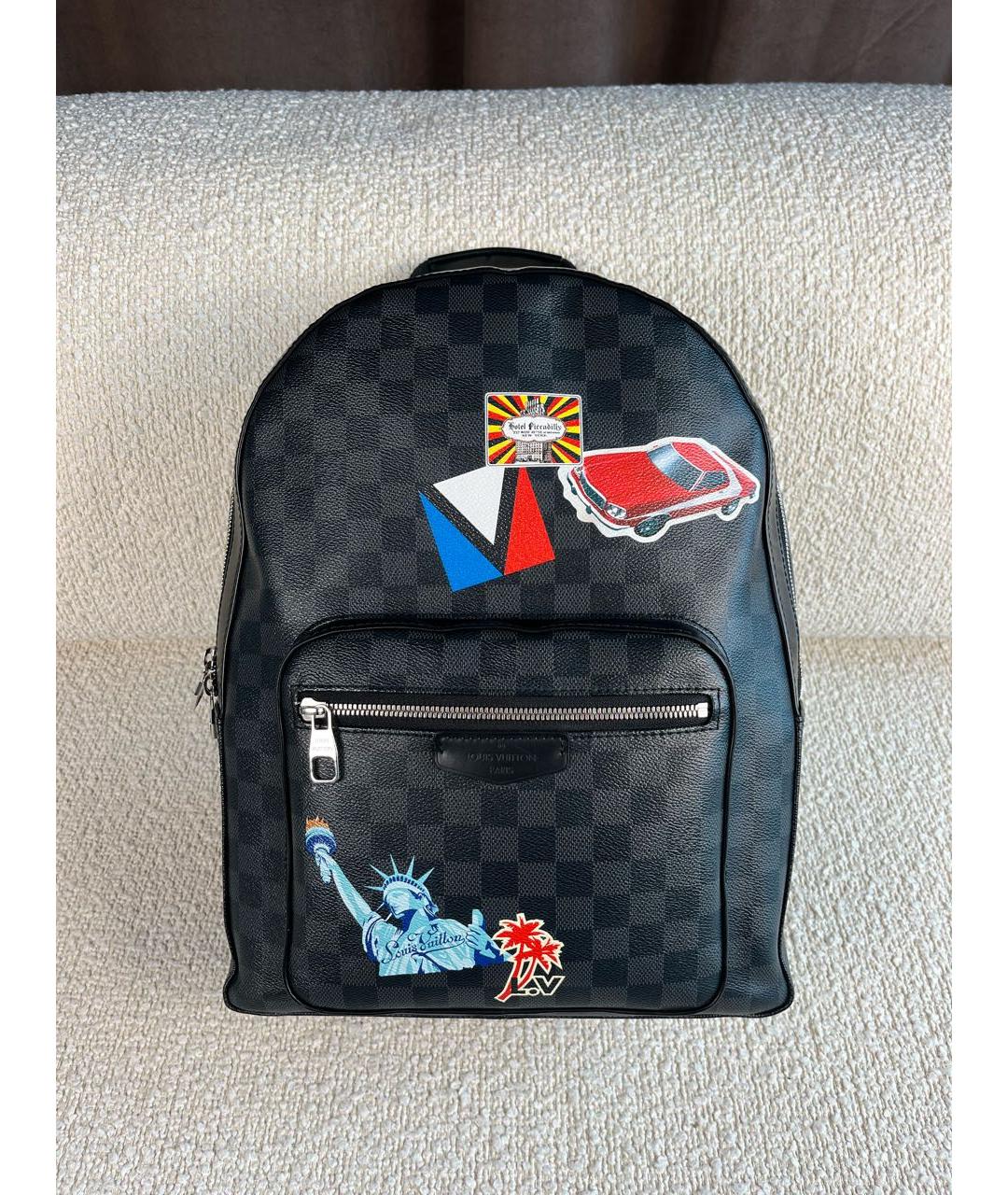 LOUIS VUITTON Антрацитовый рюкзак, фото 9