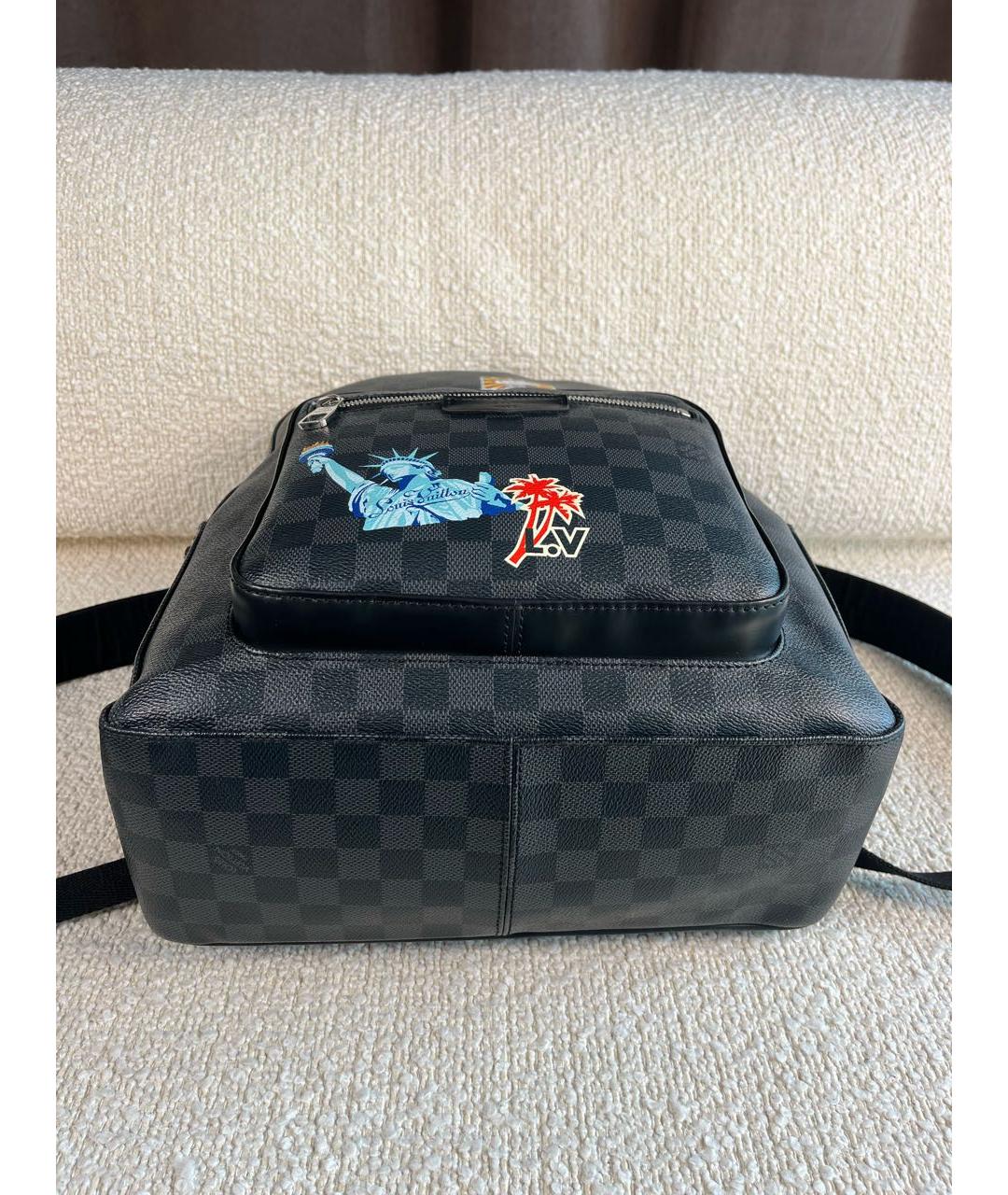 LOUIS VUITTON Антрацитовый рюкзак, фото 6