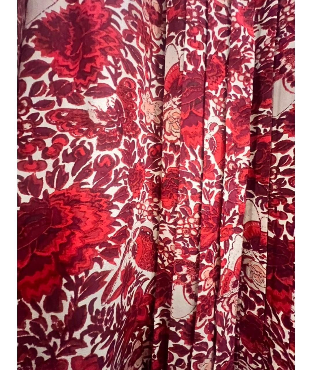 TORY BURCH Красное шелковое повседневное платье, фото 3