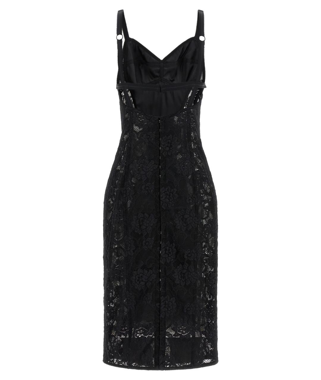 DOLCE&GABBANA Черное полиамидовое платье, фото 2