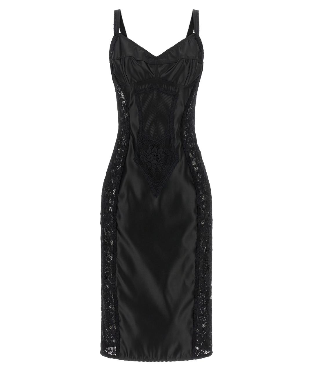 DOLCE&GABBANA Черное полиамидовое платье, фото 1