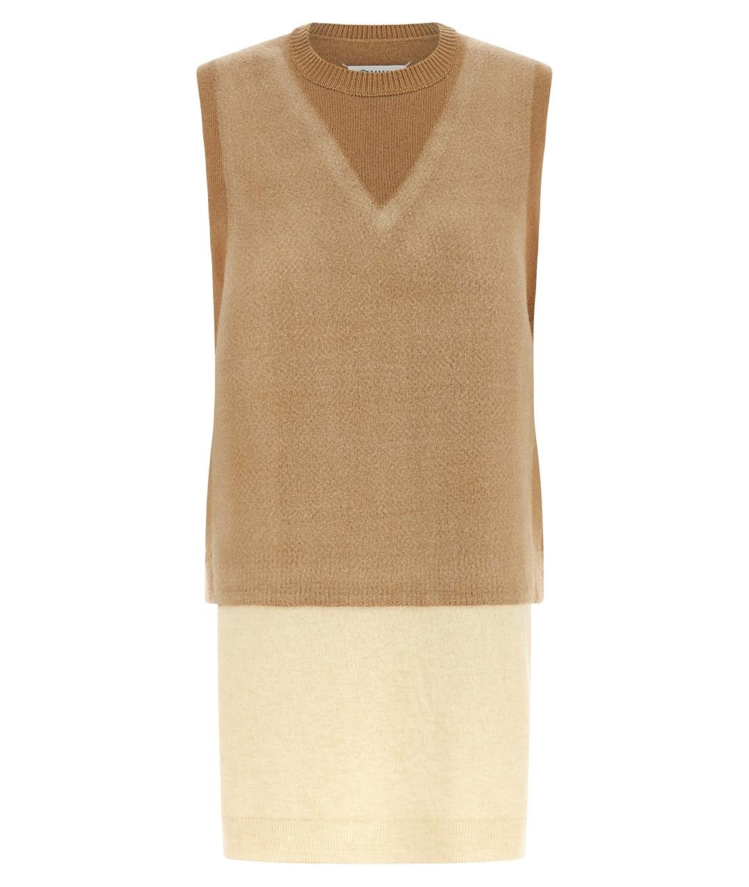 MAISON MARGIELA Бежевая шерстяная жилетка, фото 1