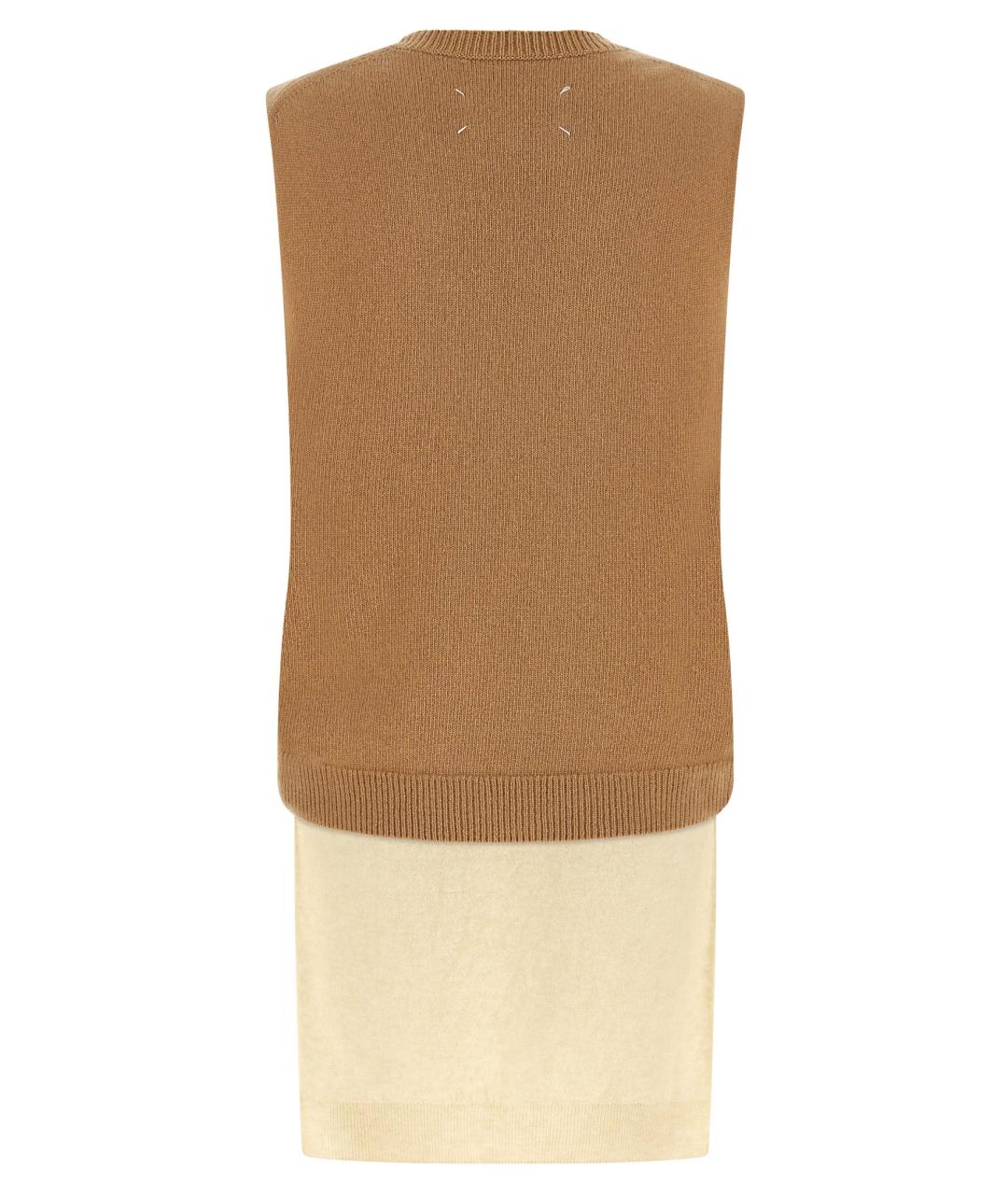 MAISON MARGIELA Бежевая шерстяная жилетка, фото 2