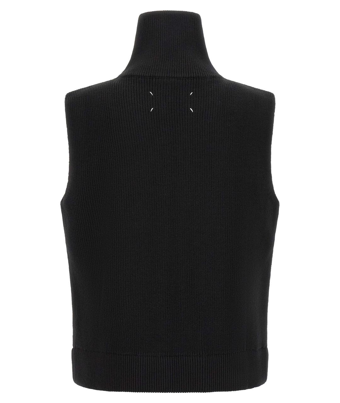 MAISON MARGIELA Черная шерстяная жилетка, фото 2