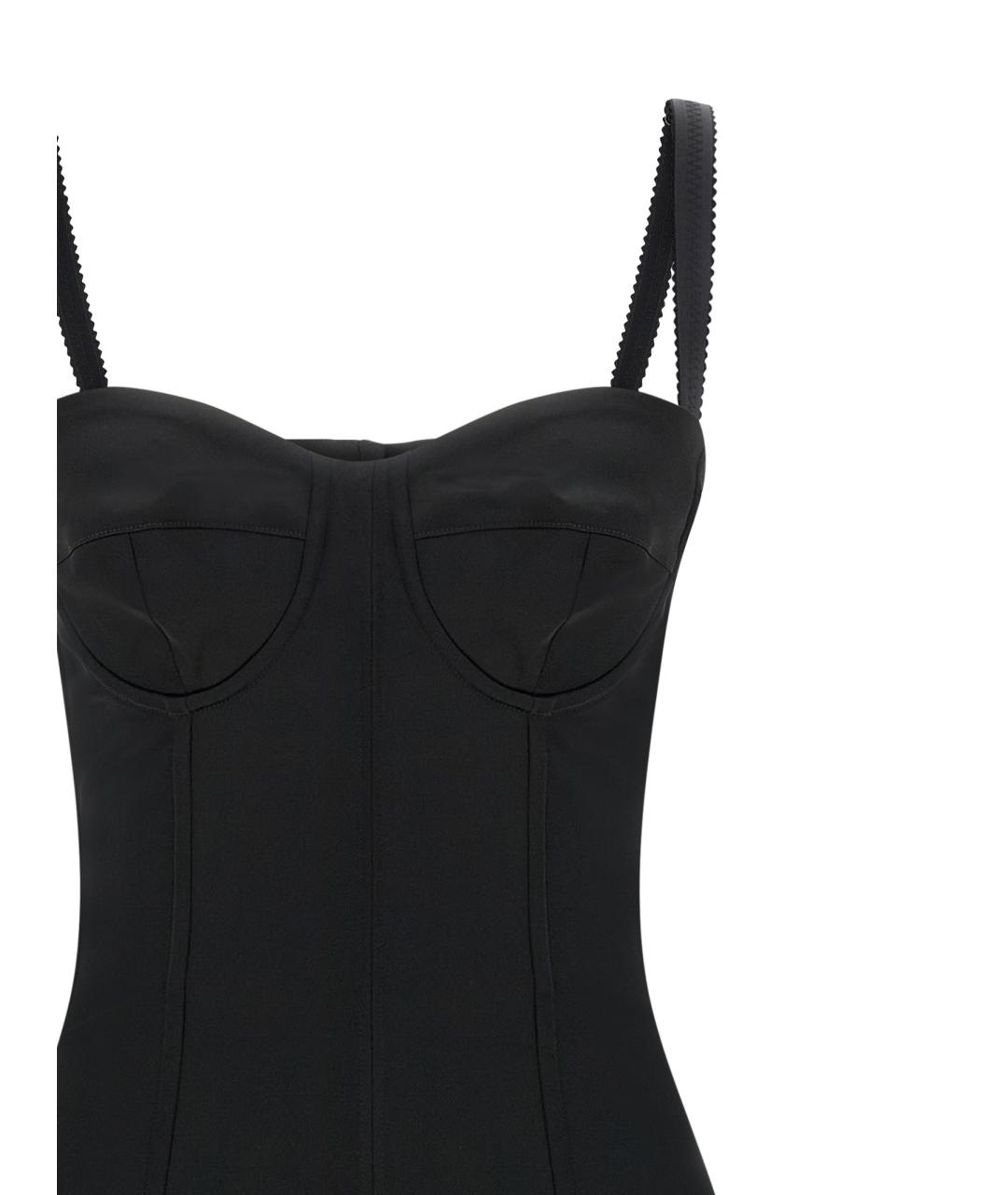 DOLCE&GABBANA Черное ацетатное платье, фото 3