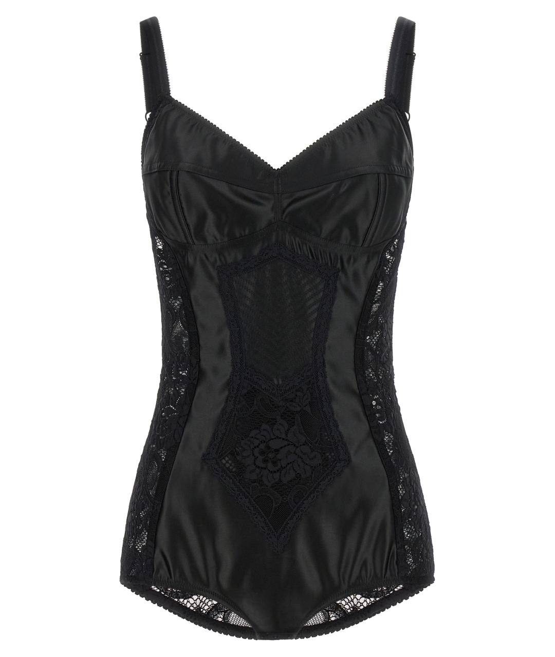 DOLCE&GABBANA Черное полиамидовое боди, фото 1