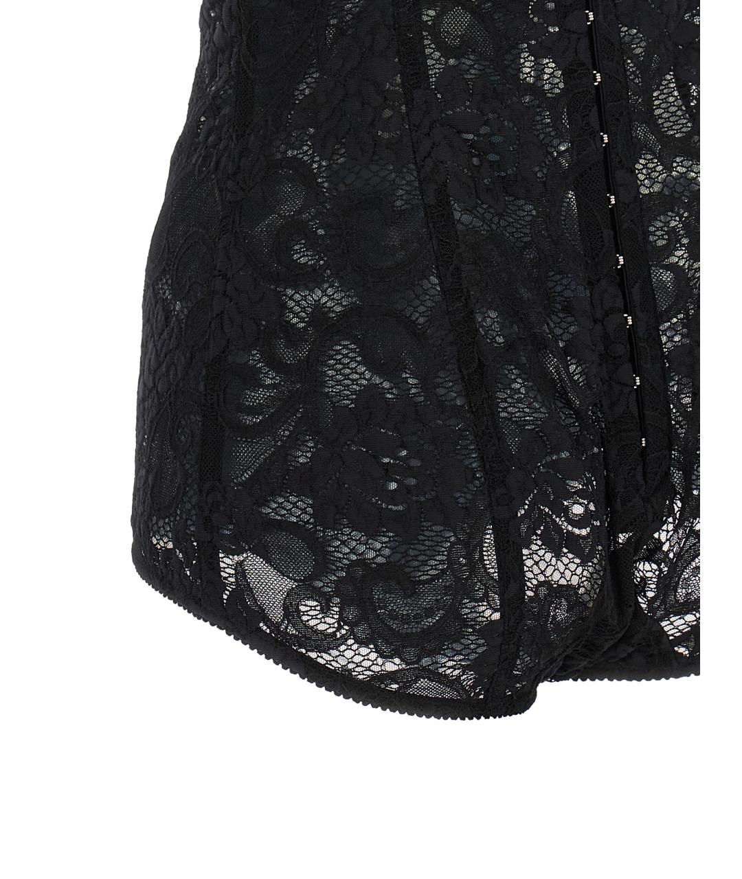 DOLCE&GABBANA Черное полиамидовое боди, фото 4