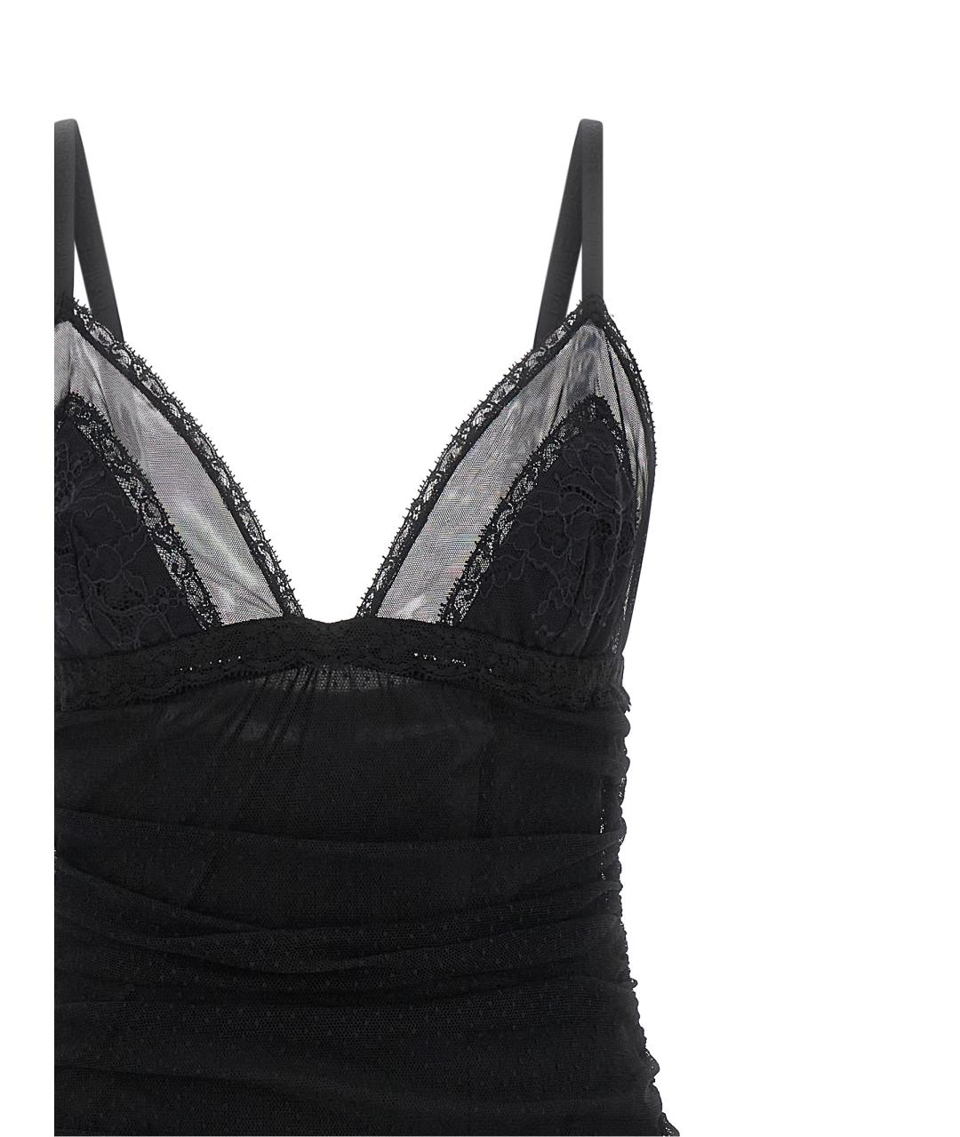 DOLCE&GABBANA Черное полиамидовое платье, фото 3