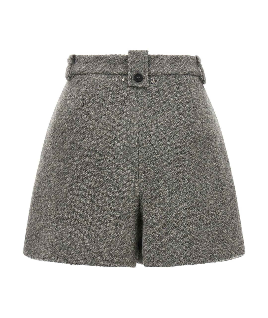GOLDEN GOOSE Серые шерстяные шорты, фото 2