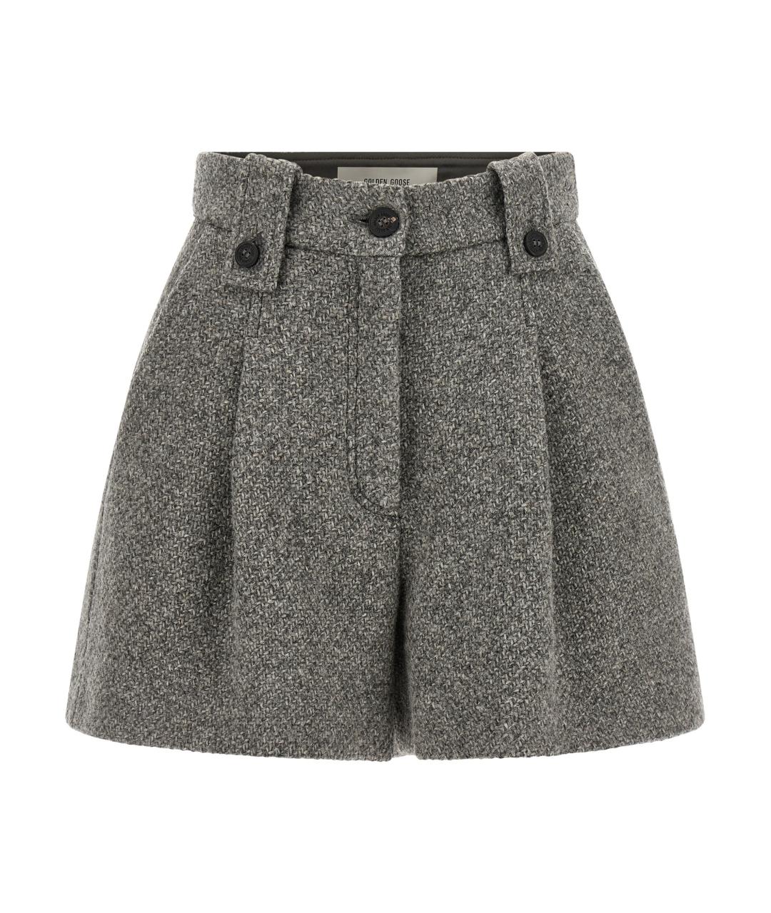 GOLDEN GOOSE Серые шерстяные шорты, фото 1