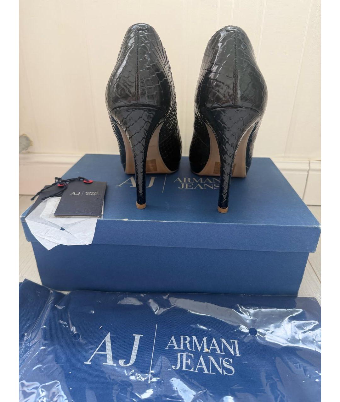 ARMANI JEANS Черные туфли из лакированной кожи, фото 3