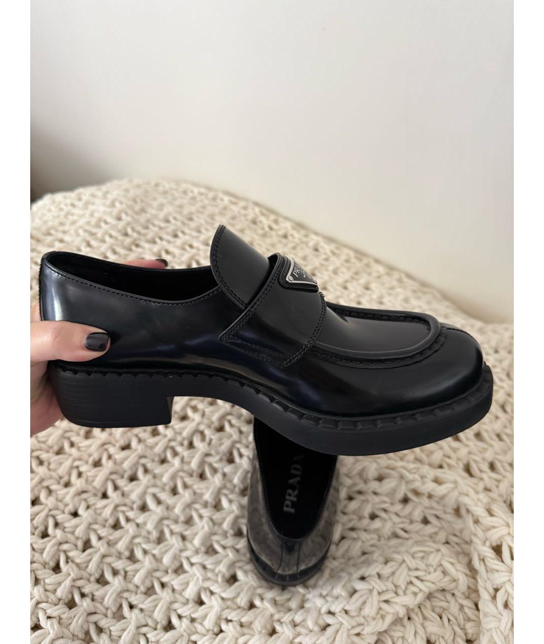 PRADA Черные кожаные брогги и оксфорды, фото 8