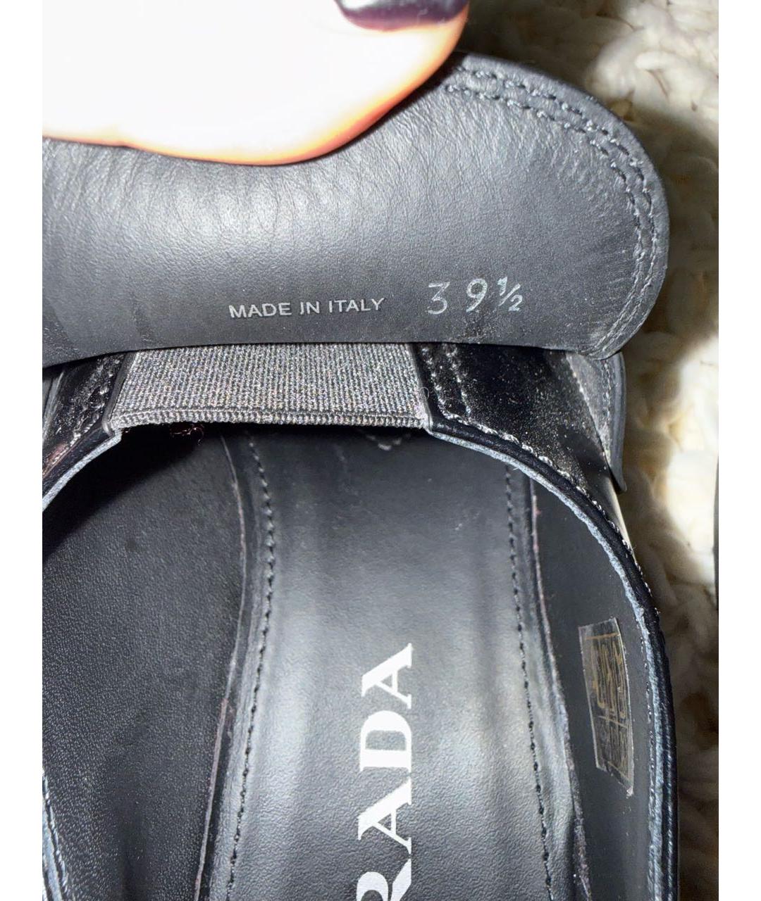 PRADA Черные кожаные брогги и оксфорды, фото 6