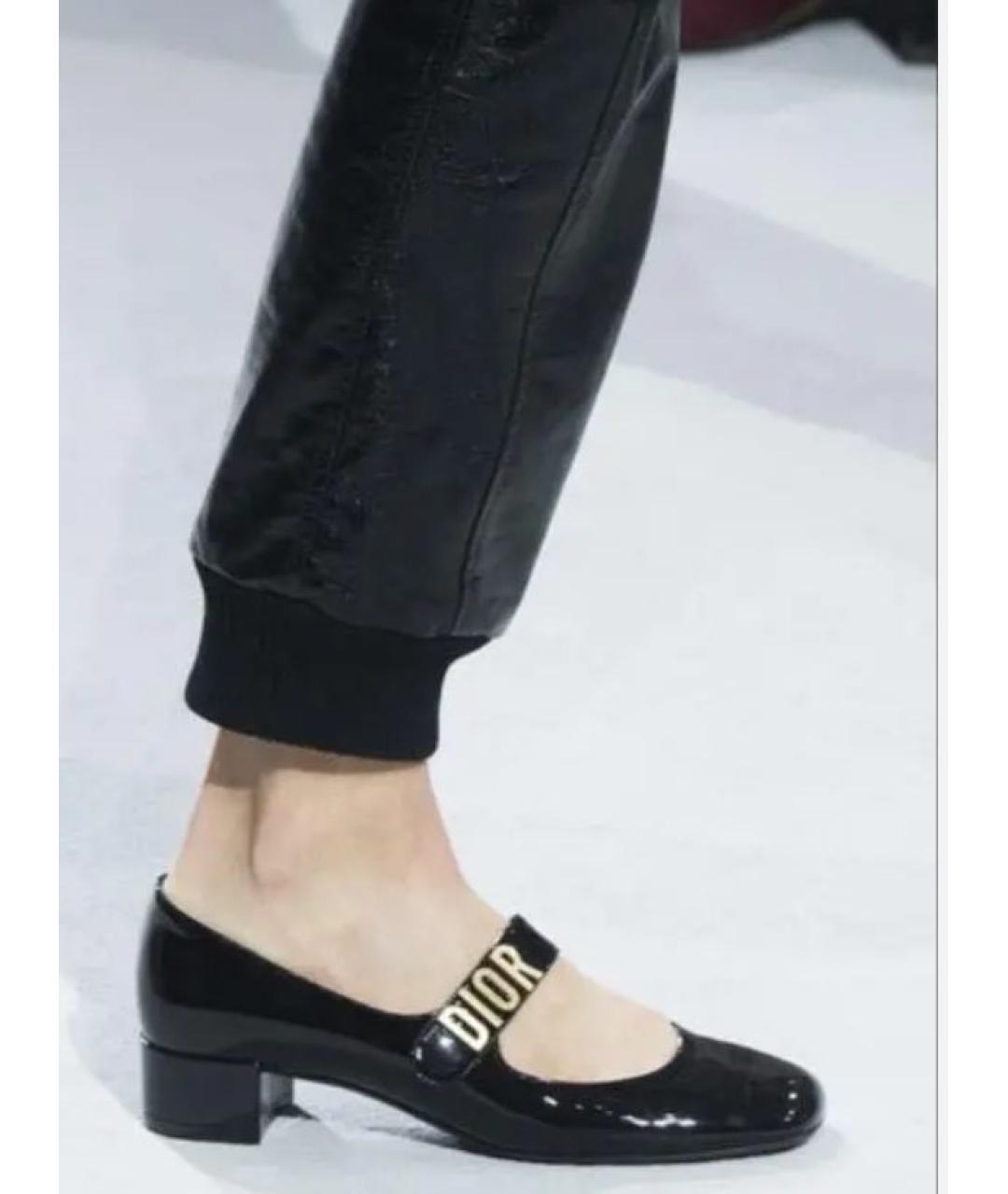 CHRISTIAN DIOR Черные туфли из лакированной кожи, фото 2