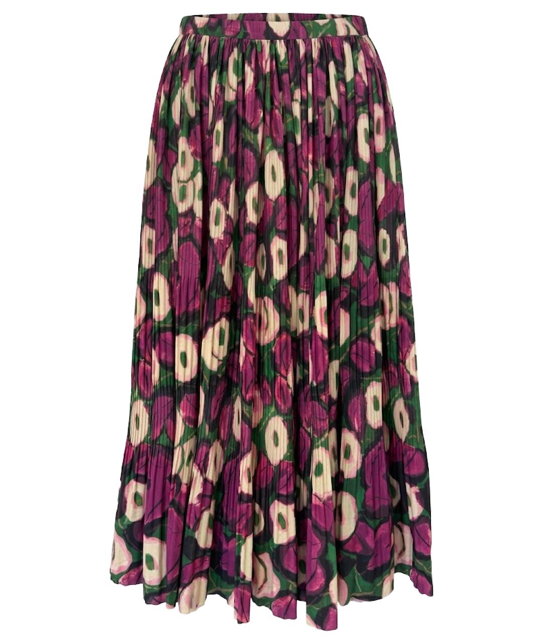 DRIES VAN NOTEN Мульти полиэстеровая юбка миди, фото 1