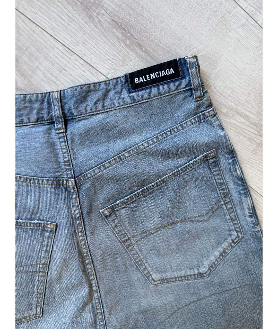 BALENCIAGA Синие хлопковые джинсы, фото 2