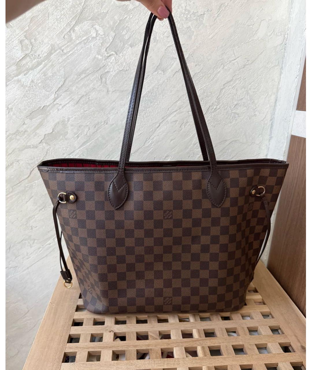 LOUIS VUITTON Коричневая сумка тоут, фото 9