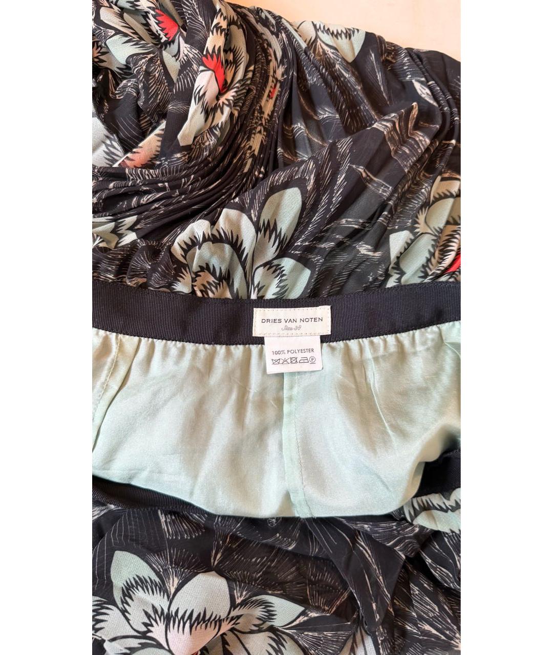 DRIES VAN NOTEN Мульти полиэстеровая юбка миди, фото 4
