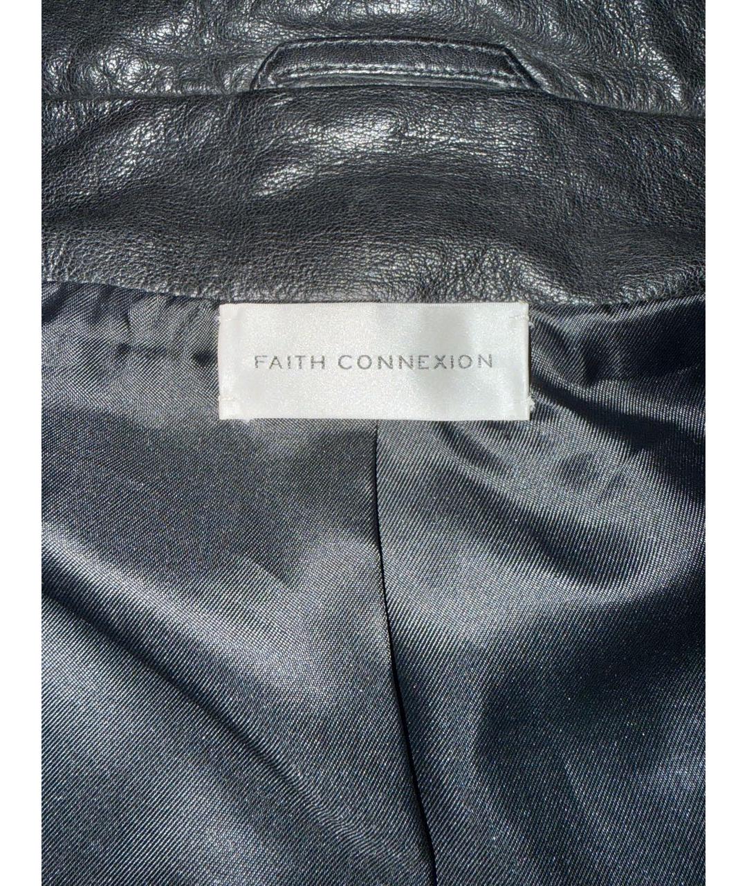 NO/FAITH STUDIOS Черная кожаная куртка, фото 4