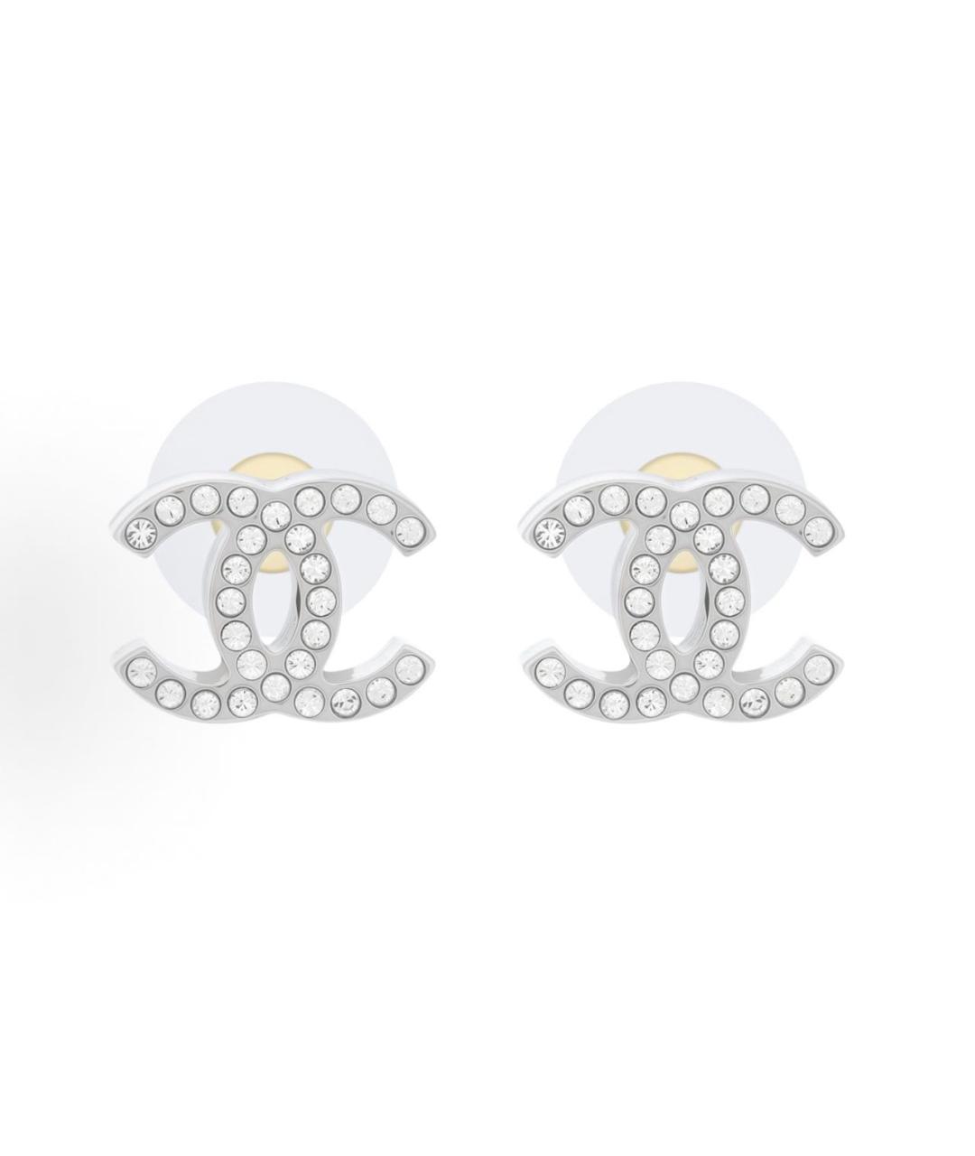 CHANEL Серебряные металлические серьги, фото 4