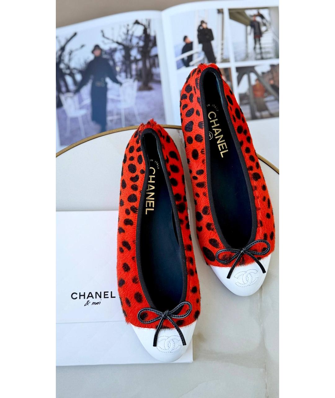 CHANEL Мульти кожаные балетки, фото 4