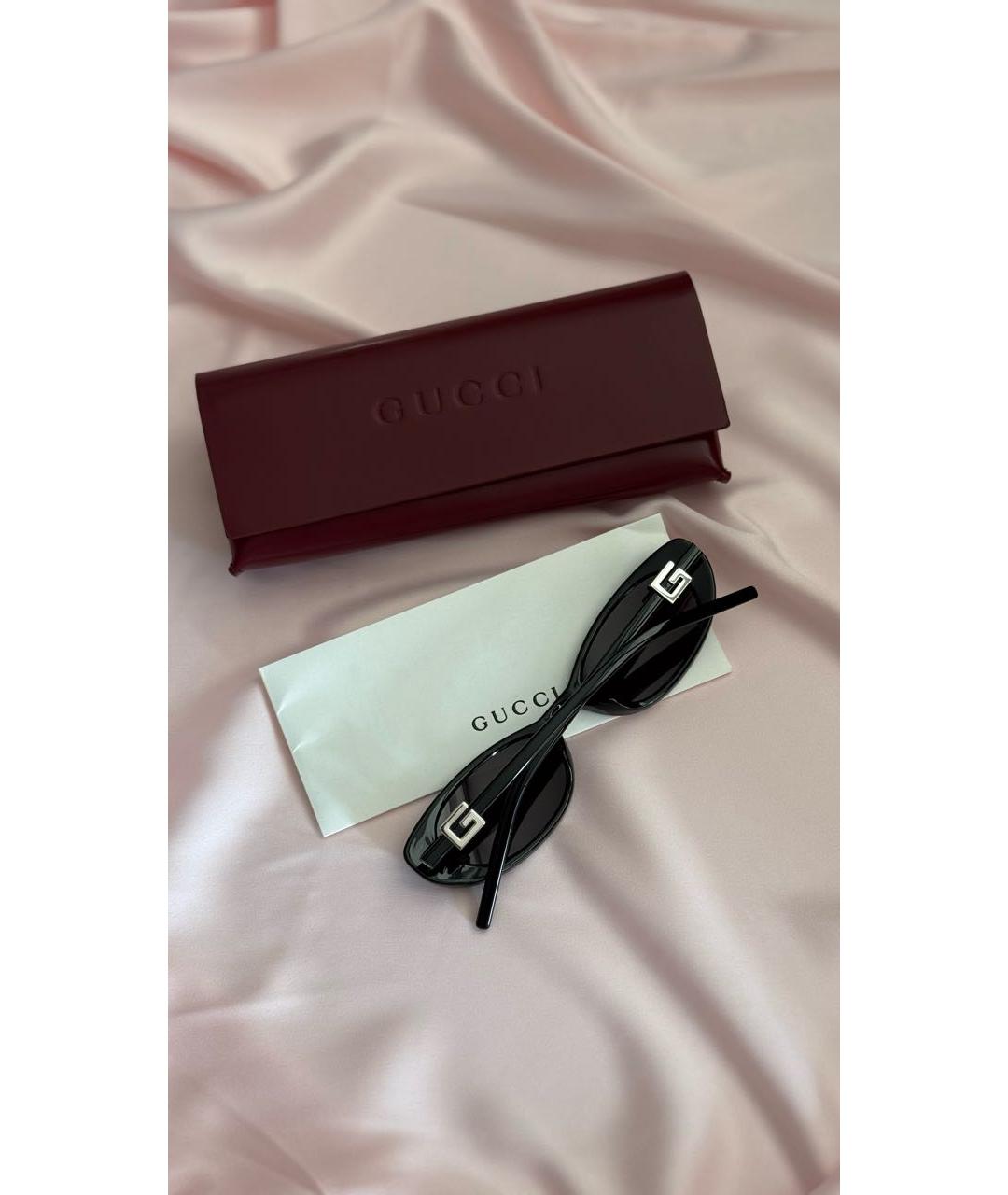 GUCCI Черные пластиковые солнцезащитные очки, фото 3