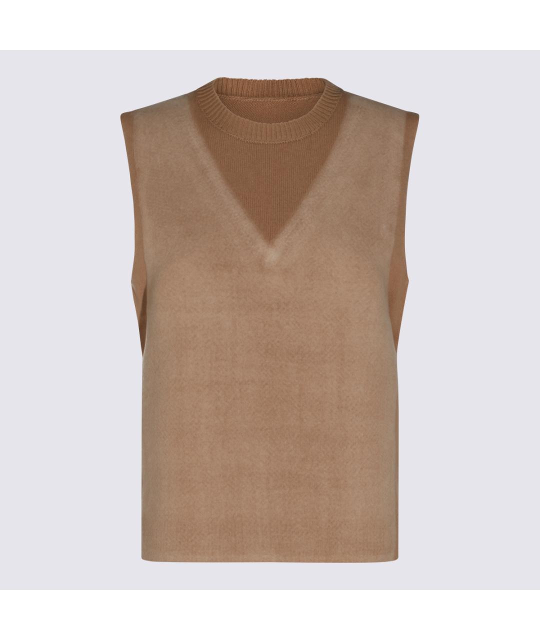 MAISON MARGIELA Бежевая шерстяная жилетка, фото 5
