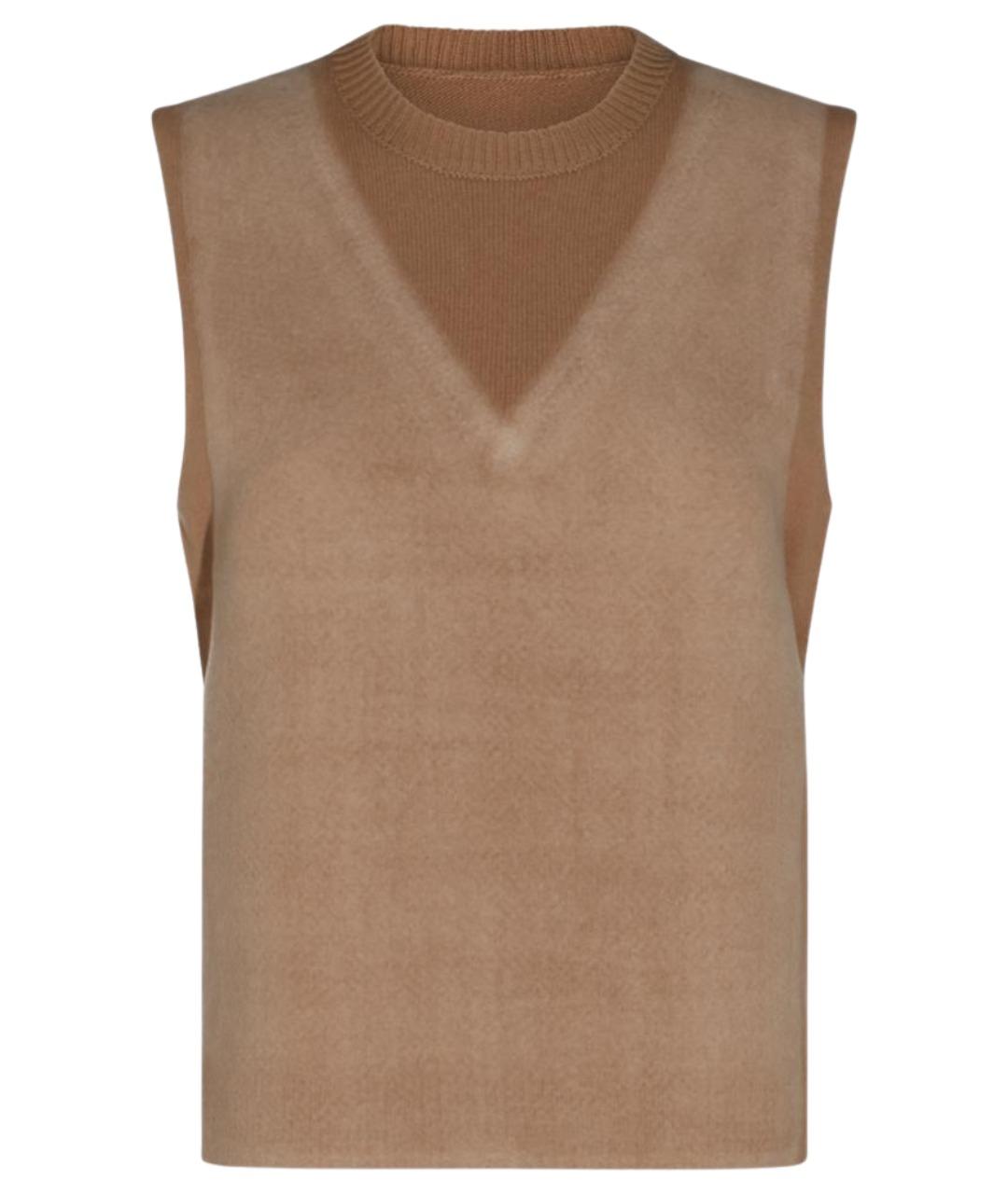 MAISON MARGIELA Бежевая шерстяная жилетка, фото 1