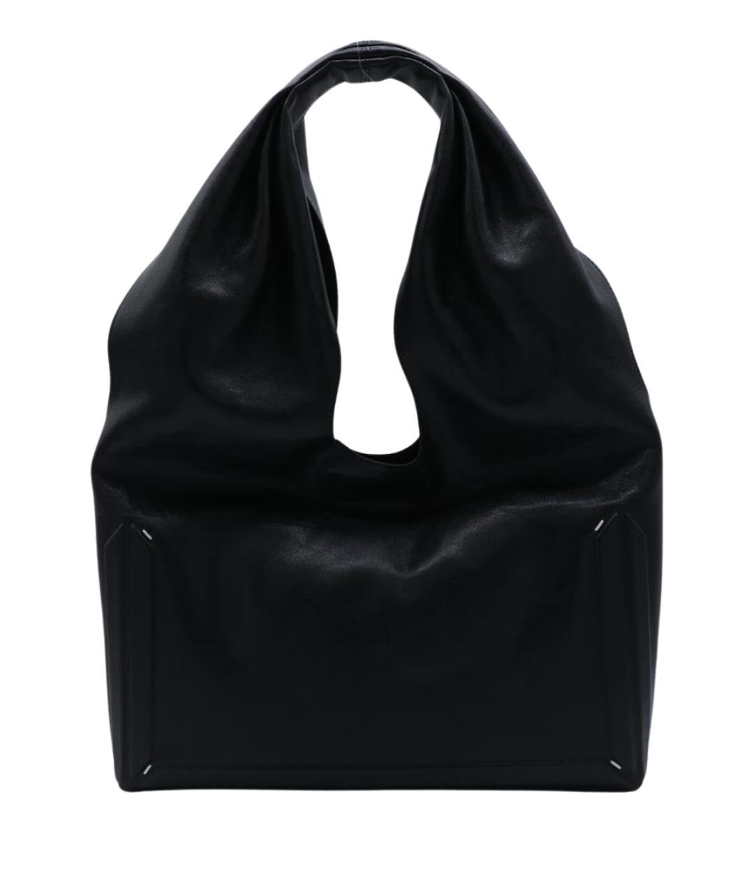 MAISON MARGIELA Черная кожаная сумка тоут, фото 1