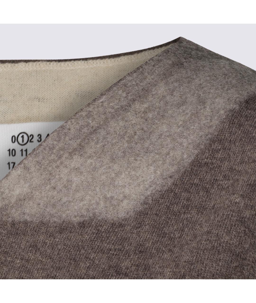 MAISON MARGIELA Бежевый шерстяной джемпер / свитер, фото 3