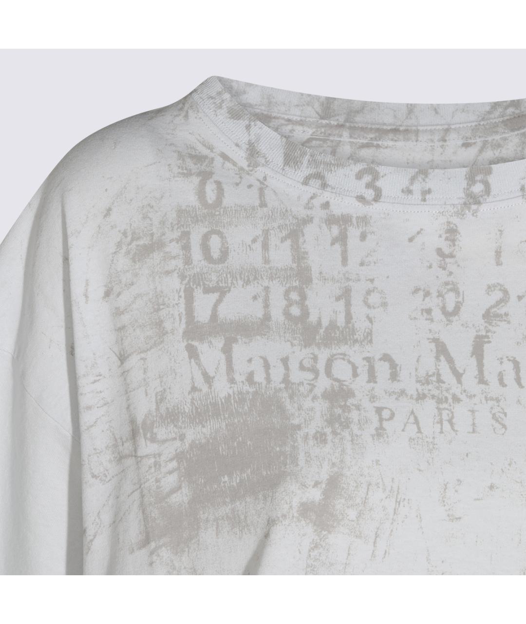 MAISON MARGIELA Белая хлопковая футболка, фото 3