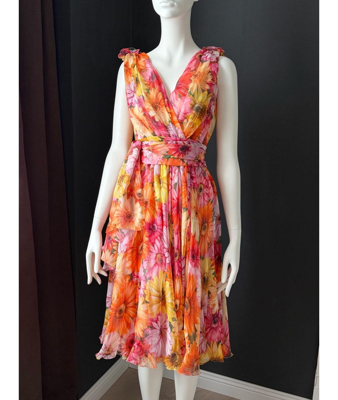 DOLCE&GABBANA Шифоновое коктейльное платье, фото 2