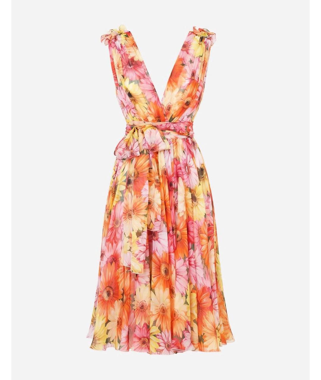DOLCE&GABBANA Шифоновое коктейльное платье, фото 9