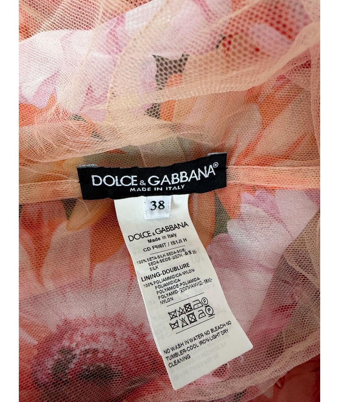 DOLCE&GABBANA Шифоновое коктейльное платье, фото 7