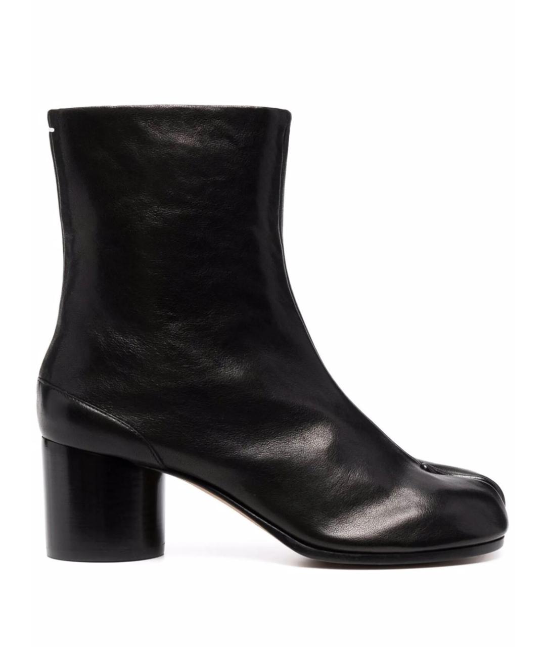 MAISON MARGIELA Черные кожаные ботильоны, фото 1