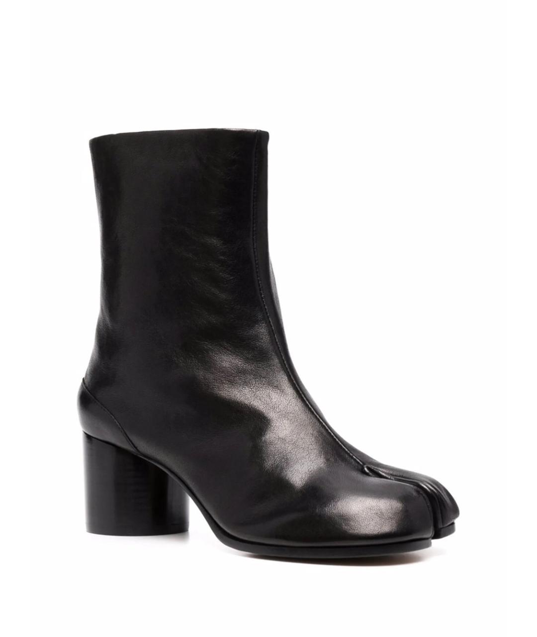 MAISON MARGIELA Черные кожаные ботильоны, фото 3