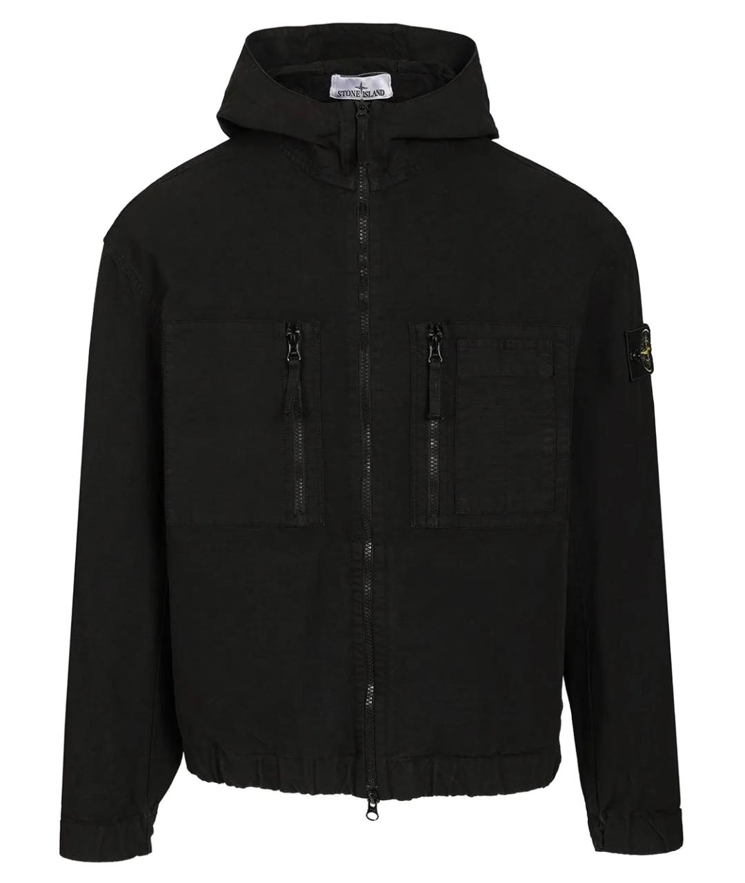 STONE ISLAND Черная хлопковая куртка, фото 1