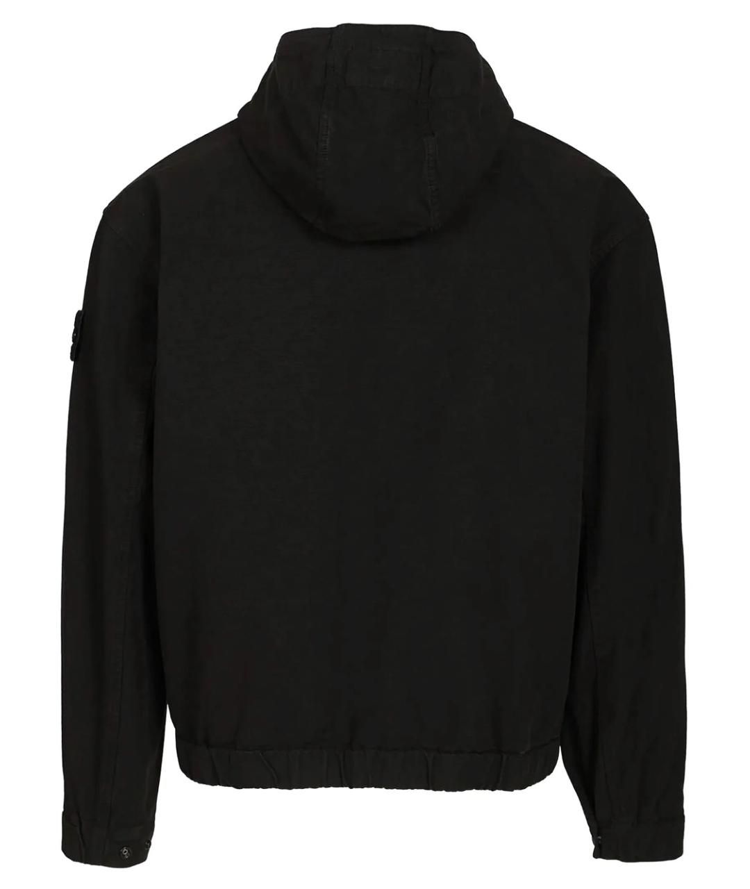 STONE ISLAND Черная хлопковая куртка, фото 2