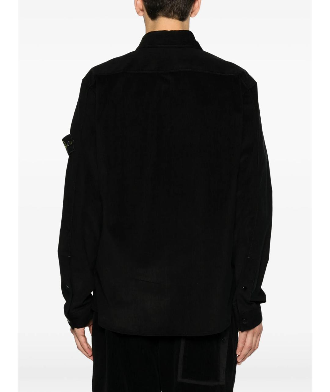 STONE ISLAND Черная хлопковая куртка, фото 3