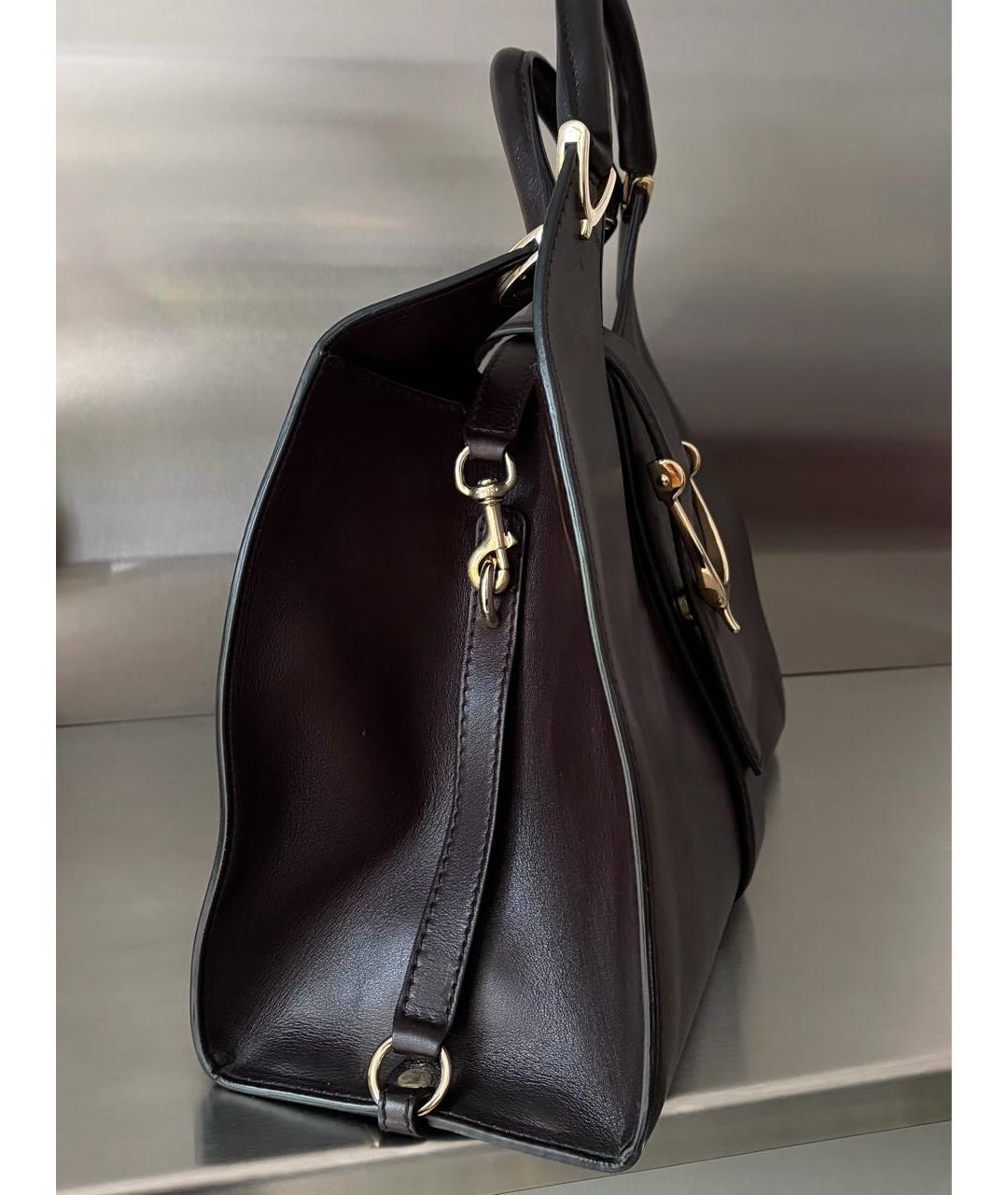 GUCCI Черная кожаная сумка с короткими ручками, фото 4