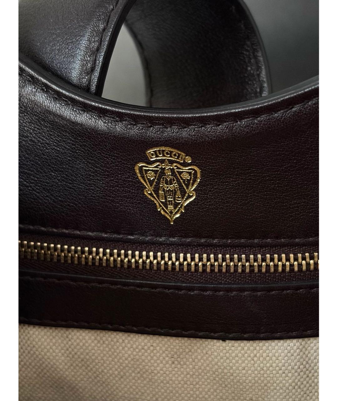 GUCCI Черная кожаная сумка с короткими ручками, фото 5