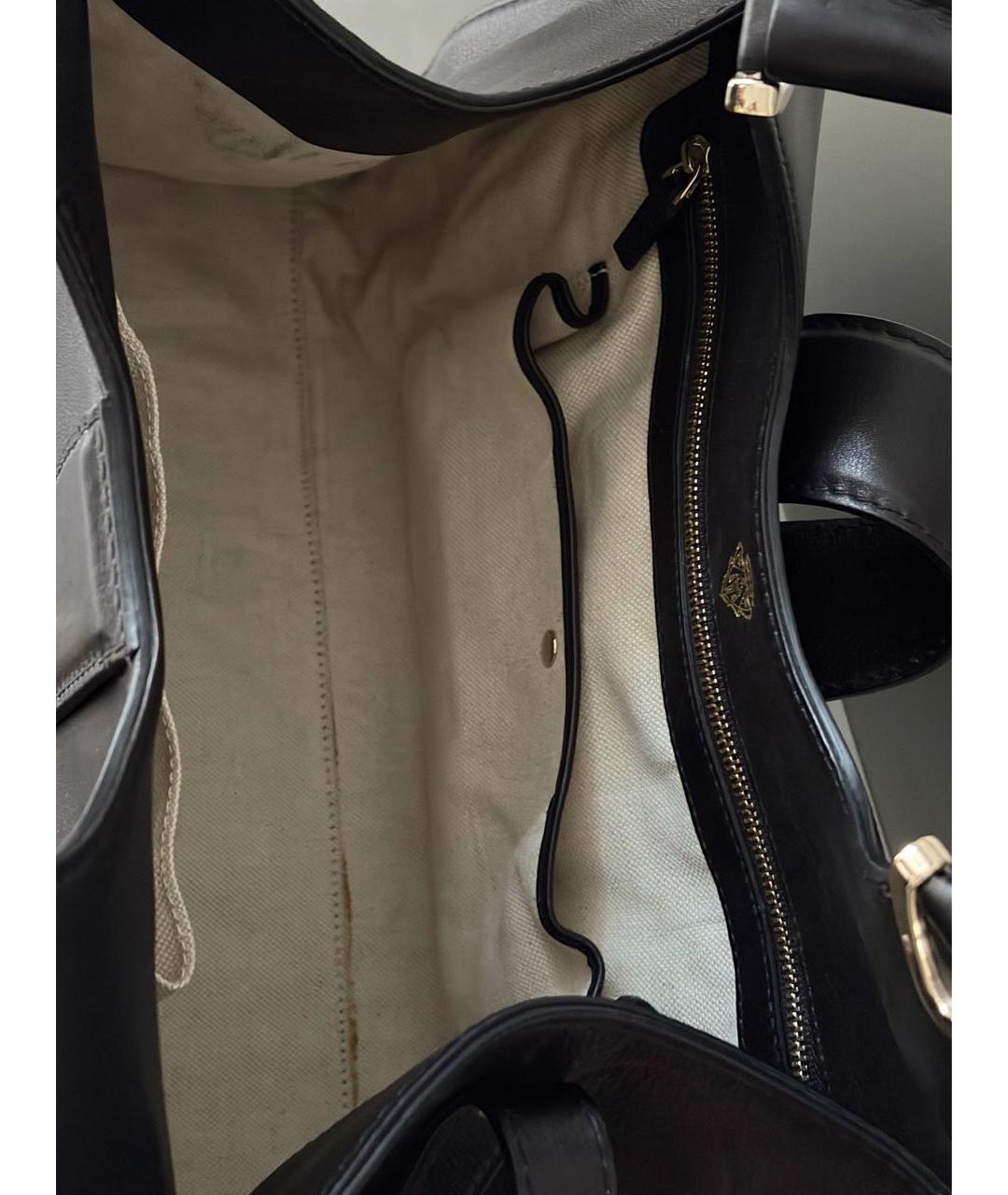 GUCCI Черная кожаная сумка с короткими ручками, фото 6