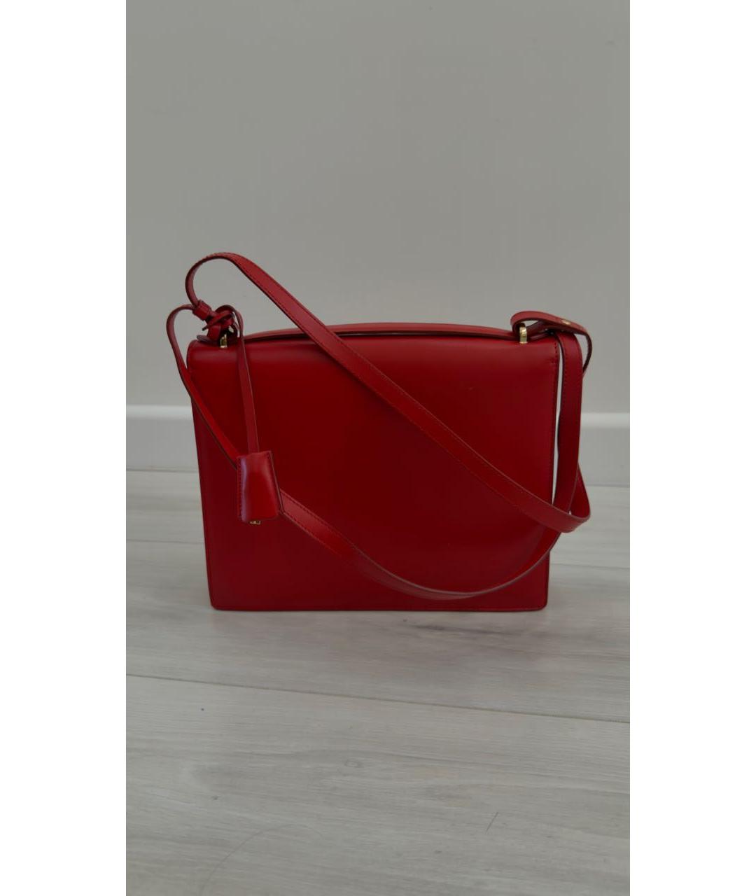 FERRAGAMO Красная кожаная сумка тоут, фото 3
