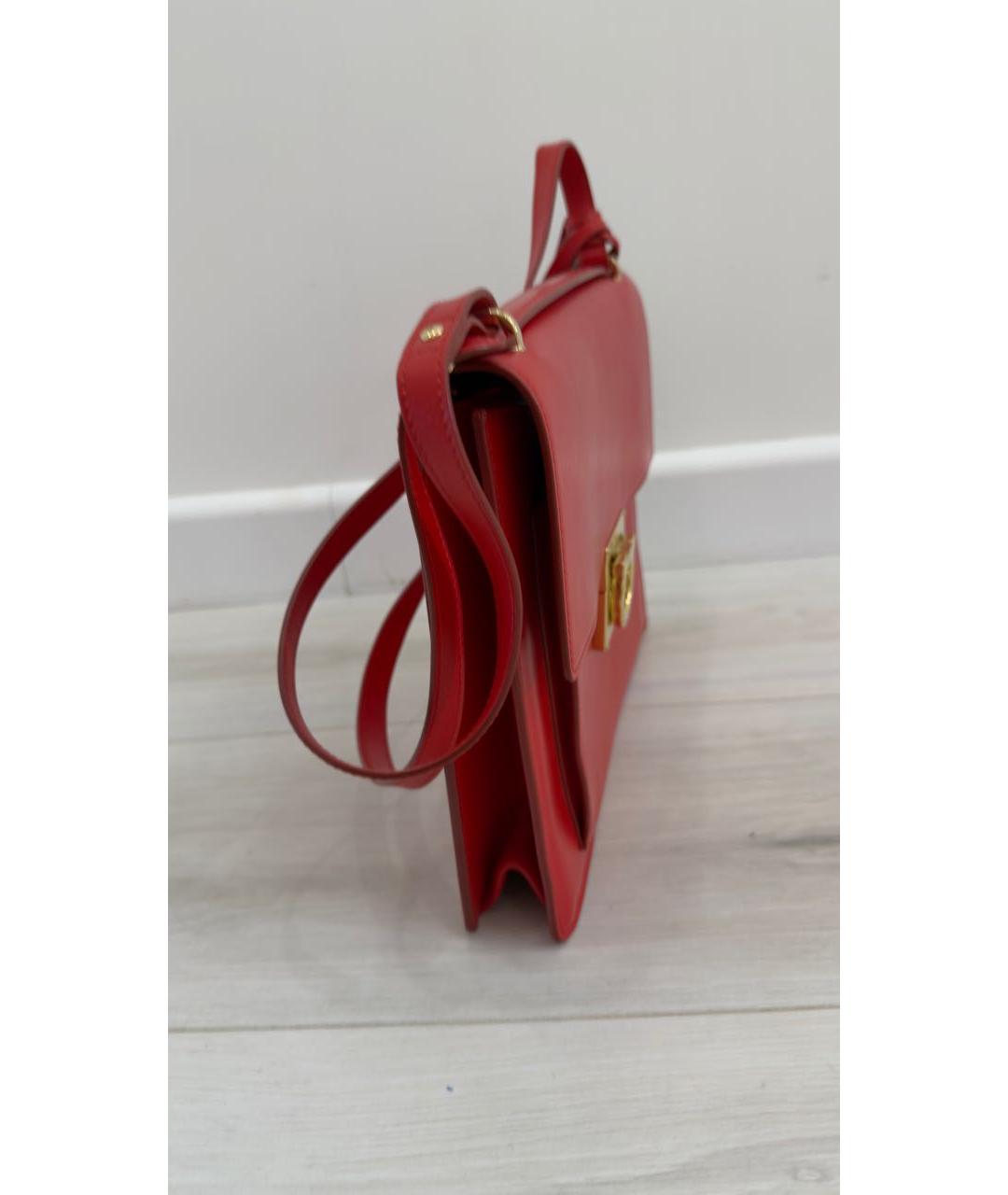 FERRAGAMO Красная кожаная сумка тоут, фото 2