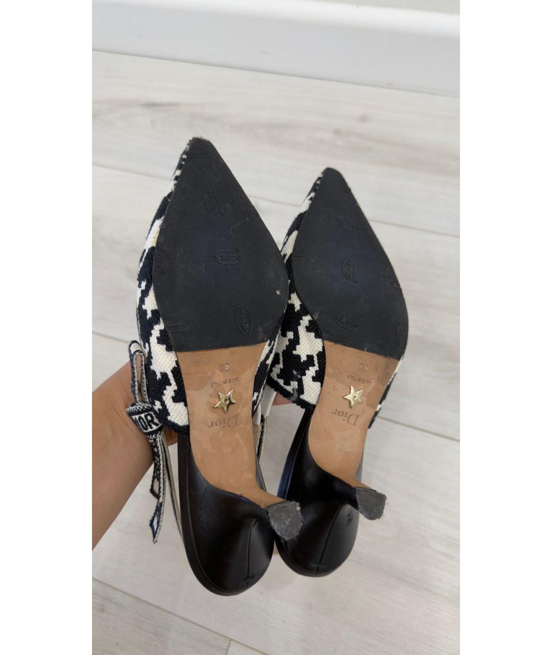 CHRISTIAN DIOR Мульти текстильные туфли, фото 6